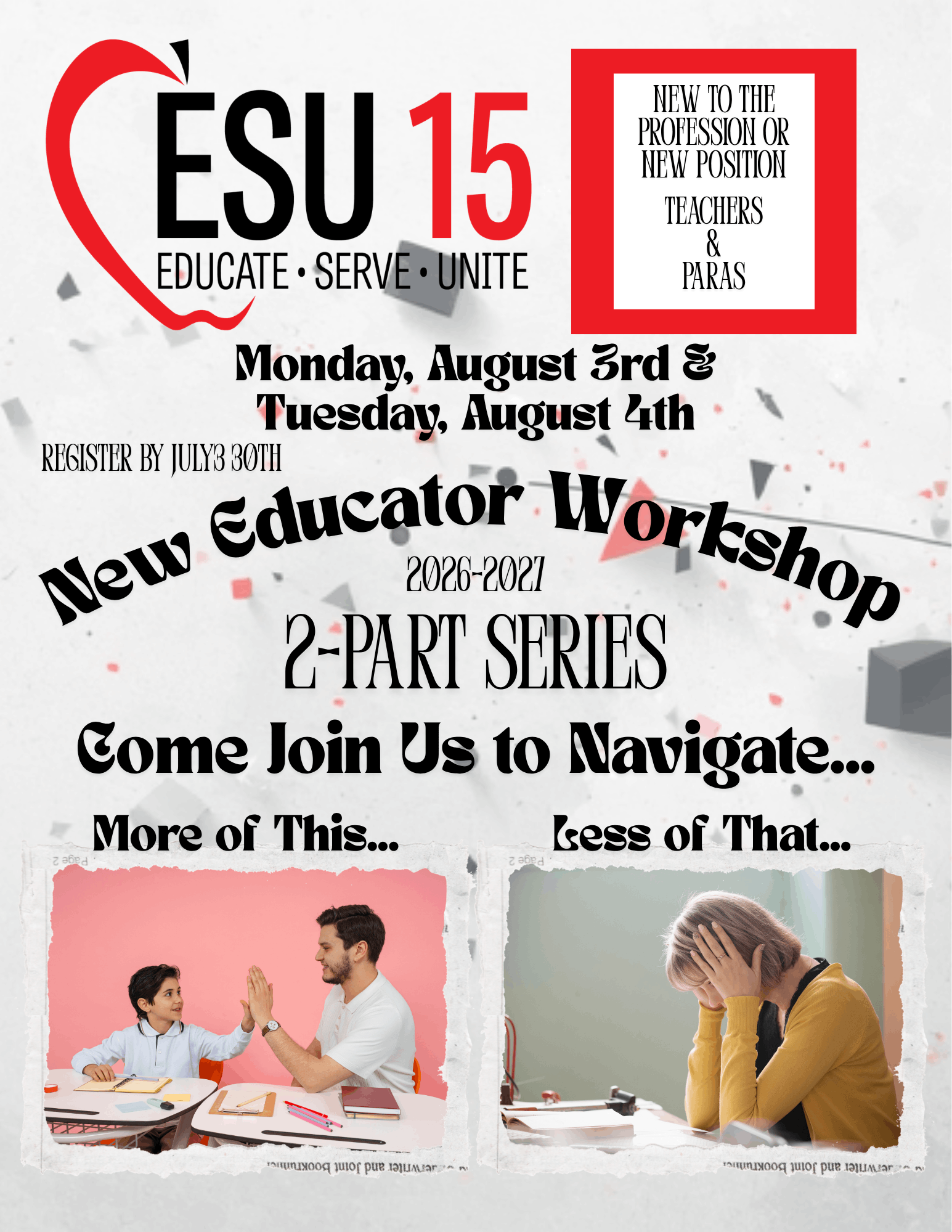 New Educator Training Days August 3 & 4